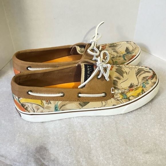 Sperry Topsider Tropical Floral Hawaiian Boat Shoes Size 9 - Picture 2 of 10